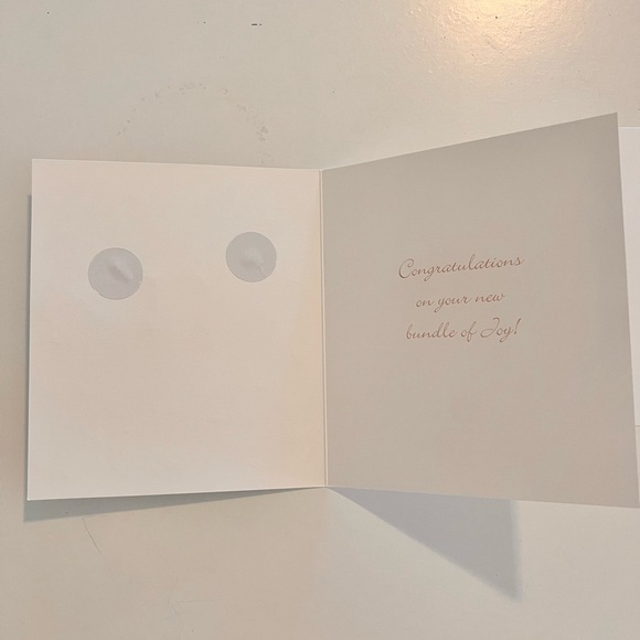 Yellow Baby Booties Card Greeting Card - Picture 7 of 7